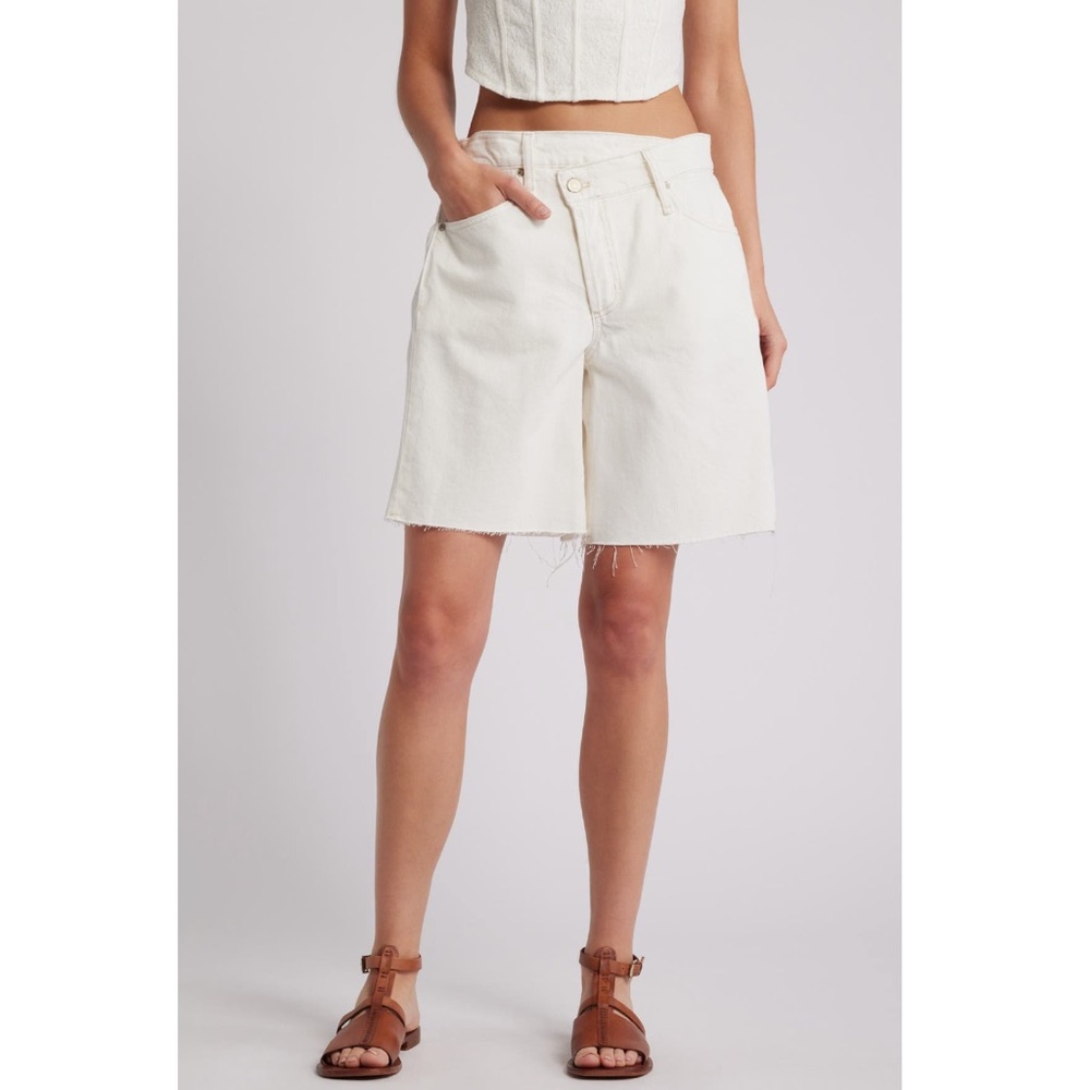 Free People White Jean Shorts - Picture 2 of 15